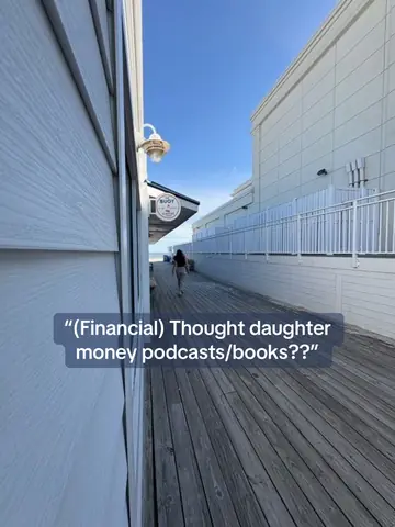Original slide 8: her far down the pier, question about money podcasts and books