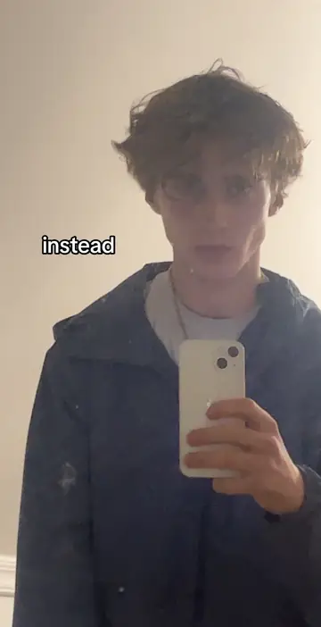 Original slide 5: the word instead over a mirror selfie