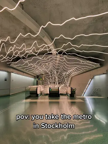 First slide: pov: you take the metro in Stockholm
