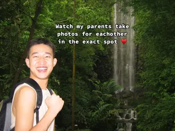 First slide: Watch my parents take photos for eachother in the exact spot ❤️