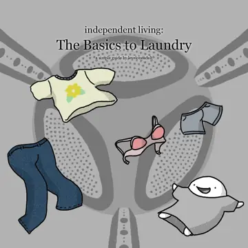 First slide: independent living: / The Basics to Laundry / a simple guide by [account]