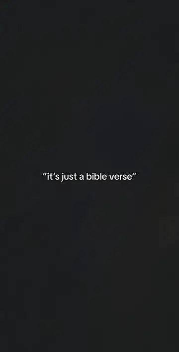 First slide: “it's just a bible verse”