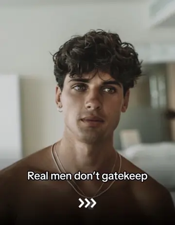 First slide: Real men don't gatekeep >>>