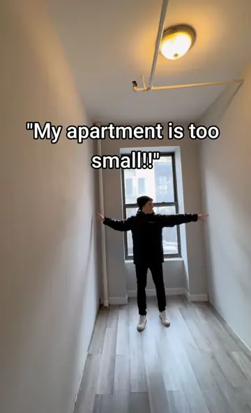 First slide: "My apartment is too small!!"