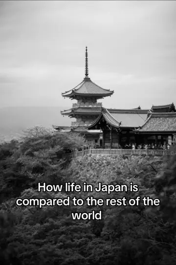 First slide: How life in Japan is / compared to the rest of the / world