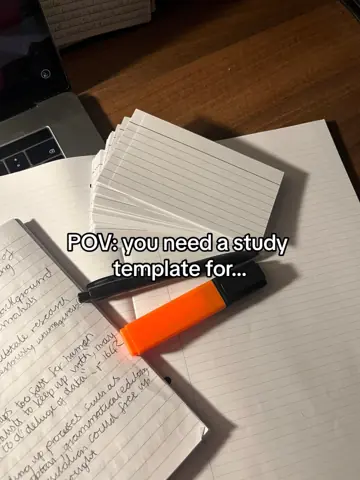 First slide: POV: you need a study template for...
