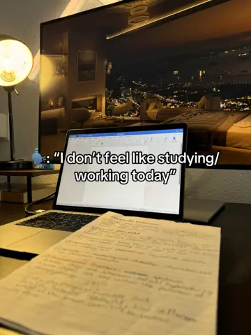 First slide: 👤: “I don’t feel like studying working today”
