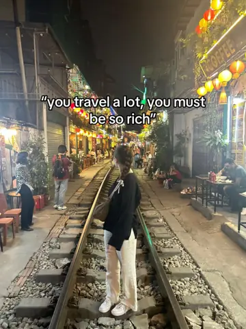 First slide: “you travel a lot, you must be so rich”