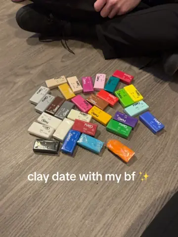 First slide: clay date with my bf ✨