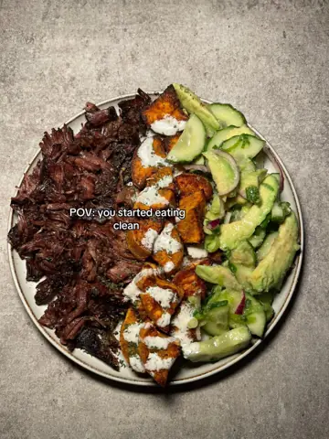 First slide: POV: you started eating clean