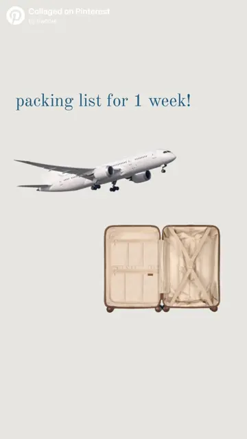 First slide: packing list for 1 week!