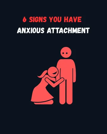 First slide: 6 SIGNS YOU HAVE / ANXIOUS ATTACHMENT