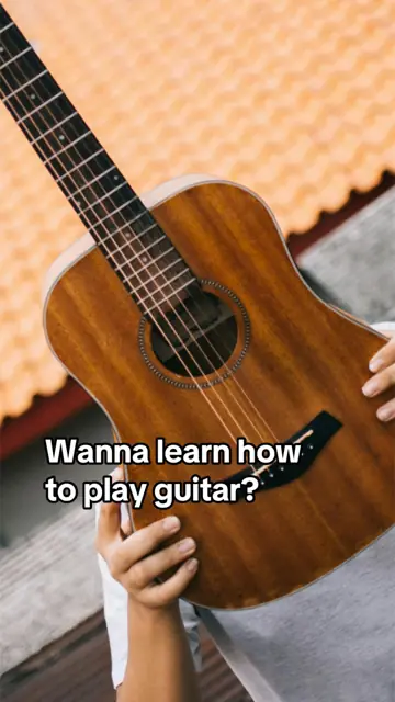 First slide: Wanna learn how to play guitar?