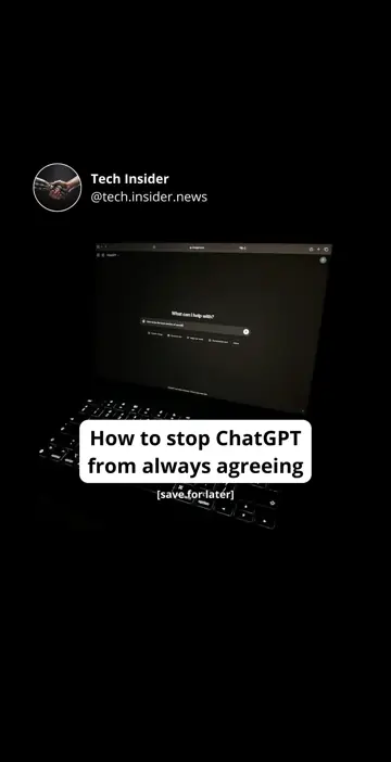 First slide: How to stop ChatGPT / from always agreeing / [save for later]
