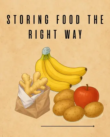 First slide: STORING FOOD THE RIGHT WAY