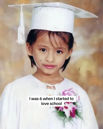 First slide: I was 6 when I started to love school