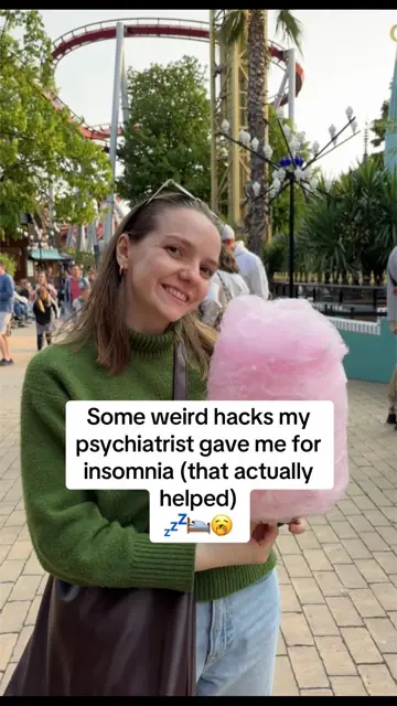 First slide: Some weird hacks my psychiatrist gave me for insomnia (that actually helped) 💤🛌🥱