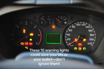 First slide: These 10 warning lights / could save your life or / your wallet—don't / ignore them!