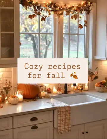 First slide: Cozy recipes for fall 🍂