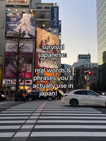 First slide: survival japanese: real words & phrases you'll actually use in japan!
