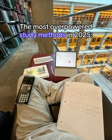 First slide: The most overpowered study methods in 2025: