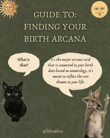 First slide: GUIDE TO: / FINDING YOUR / BIRTH ARCANA