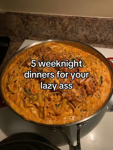 First slide: 5 weeknight dinners for your lazy ass