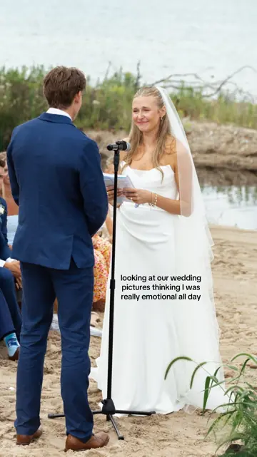 First slide: looking at our wedding pictures thinking I was really emotional all day