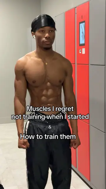 First slide: Muscles I regret not training when I started / & / How to train them