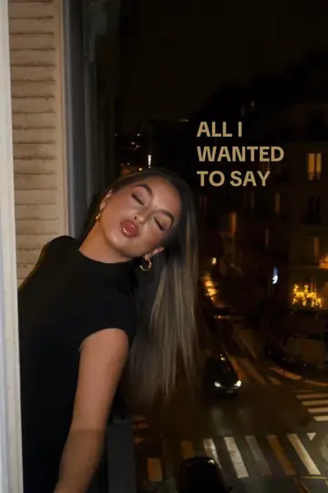 First slide: ALL I WANTED TO SAY