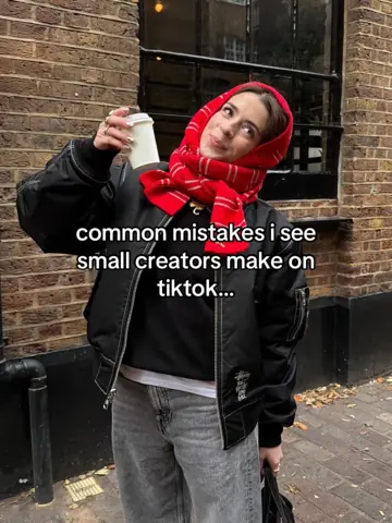 First slide: common mistakes i see small creators make on tiktok...