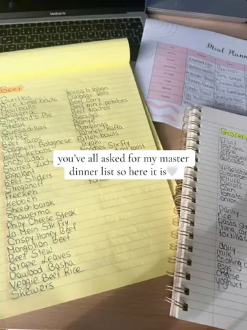 First slide: you've all asked for my master dinner list so here it is🤍