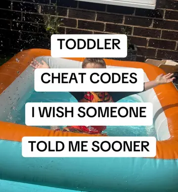 First slide: TODDLER / CHEAT CODES / I WISH SOMEONE / TOLD ME SOONER