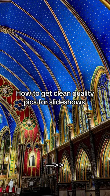 First slide: How to get clean quality pics for slideshows / —>>