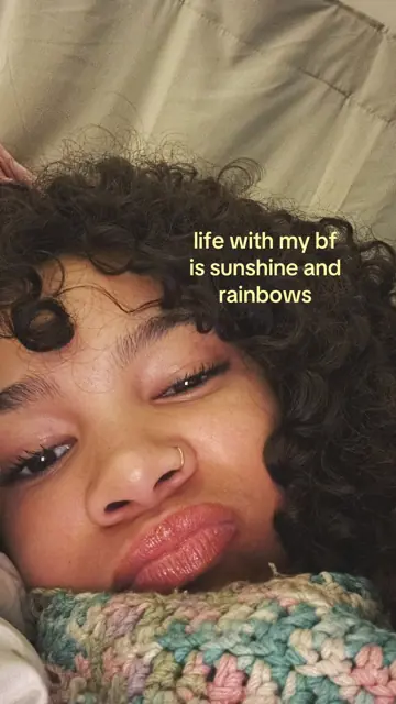 First slide: life with my bf is sunshine and rainbows